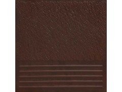 Фронтальная ступень клинкерная плитка Каир 4 коричневый  29,8х29,8   Керамин