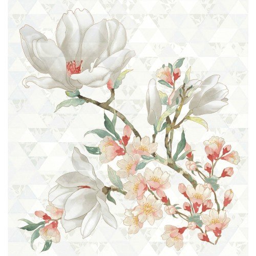 Primavera Magnolia Bianco (из 3 шт.) Панно 75,3x70,9 Керлайф