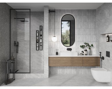 Плитка настенная Terrazzo grey серый 01 25х60 Gracia Ceramica