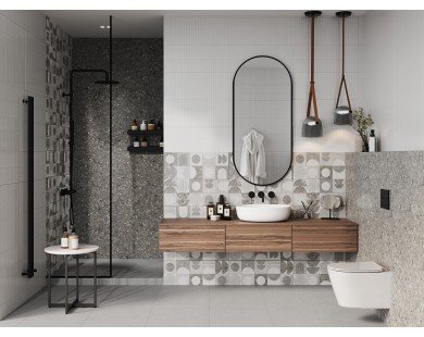 Плитка настенная Lane grey серый 01 25х60 Gracia Ceramica