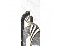 Декор Noir white белый 01 25х60 Gracia Ceramica