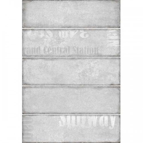 Плитка настенная Сабвэй 1Д серый декор  Керамин